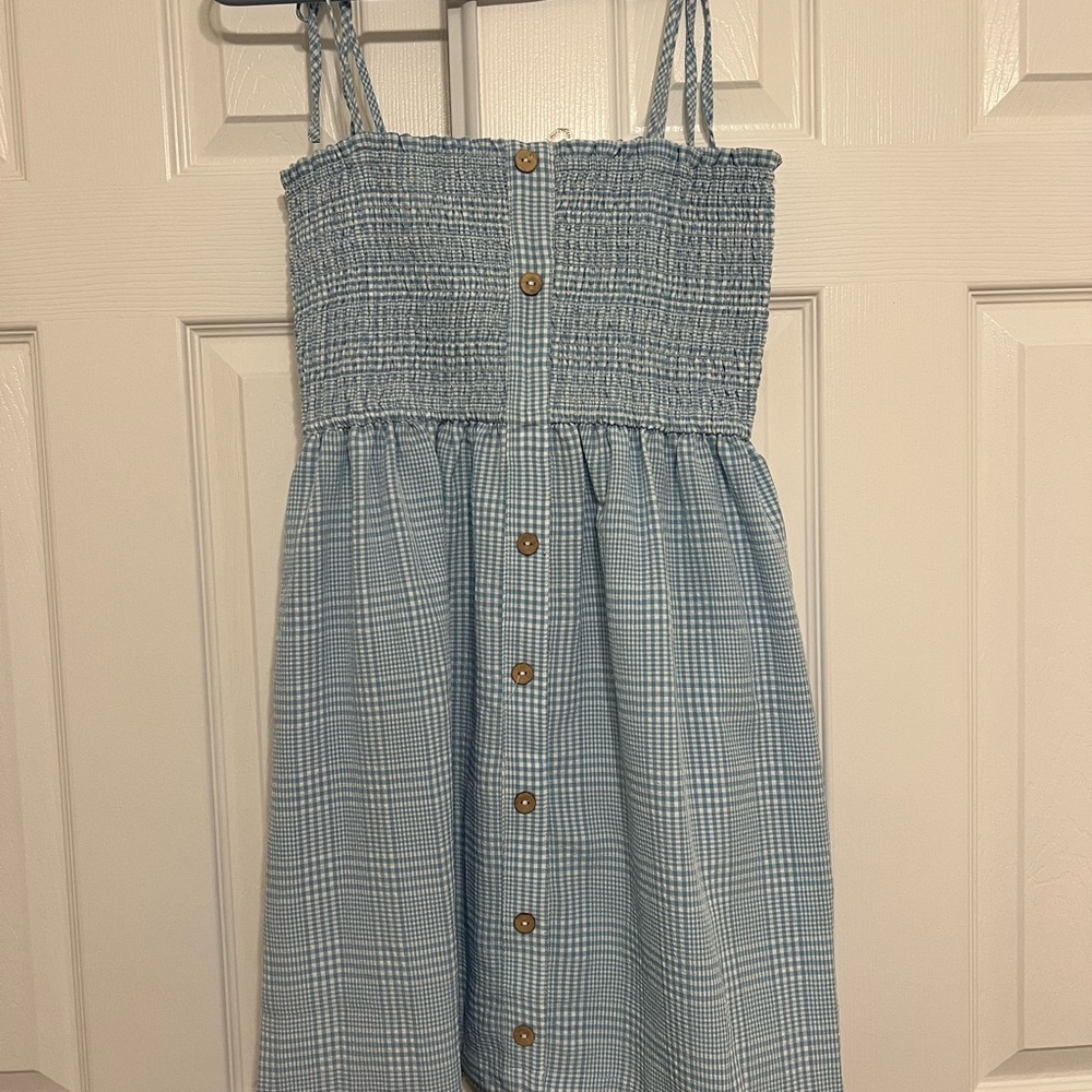 Blue Checkered Dress